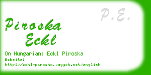 piroska eckl business card